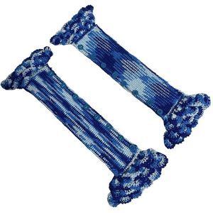 Blue crochet Handle Cover for Handbags